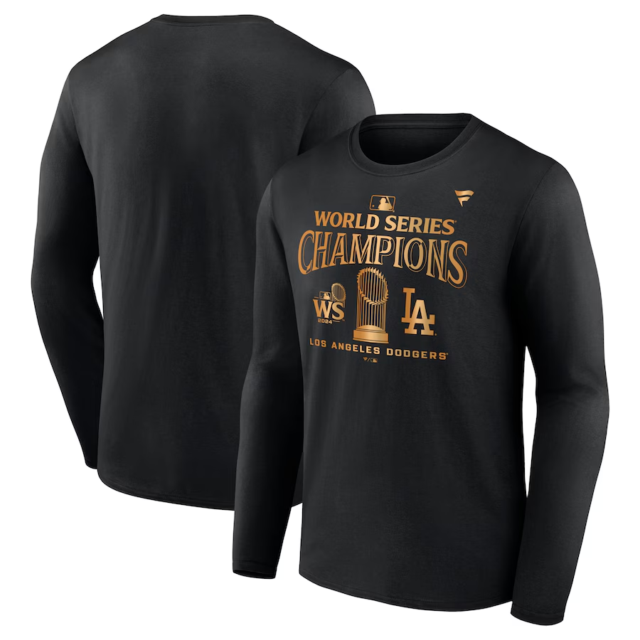 Men Los Angeles Dodgers 2024 MLB World Series Champions black T shirts style 3->mlb t-shirts->Sports Accessory